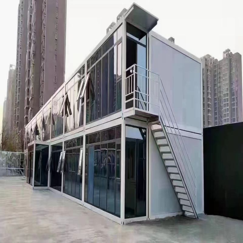 40ft Concrete Prefab Container Houses Assembled Fat Pack Design with Online Support