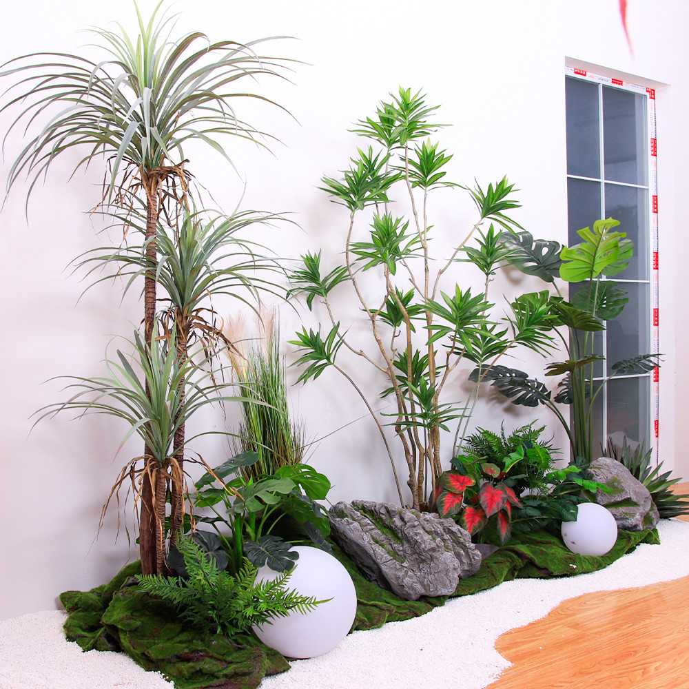 Touch Silk Artificial Potted Floor Plants For Wedding Decoration