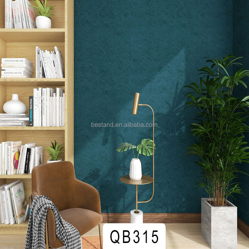 Smoke Proof Pink Fabric Wall Paper For Girls Peel Off Stick Textured Fabric Wallpaper