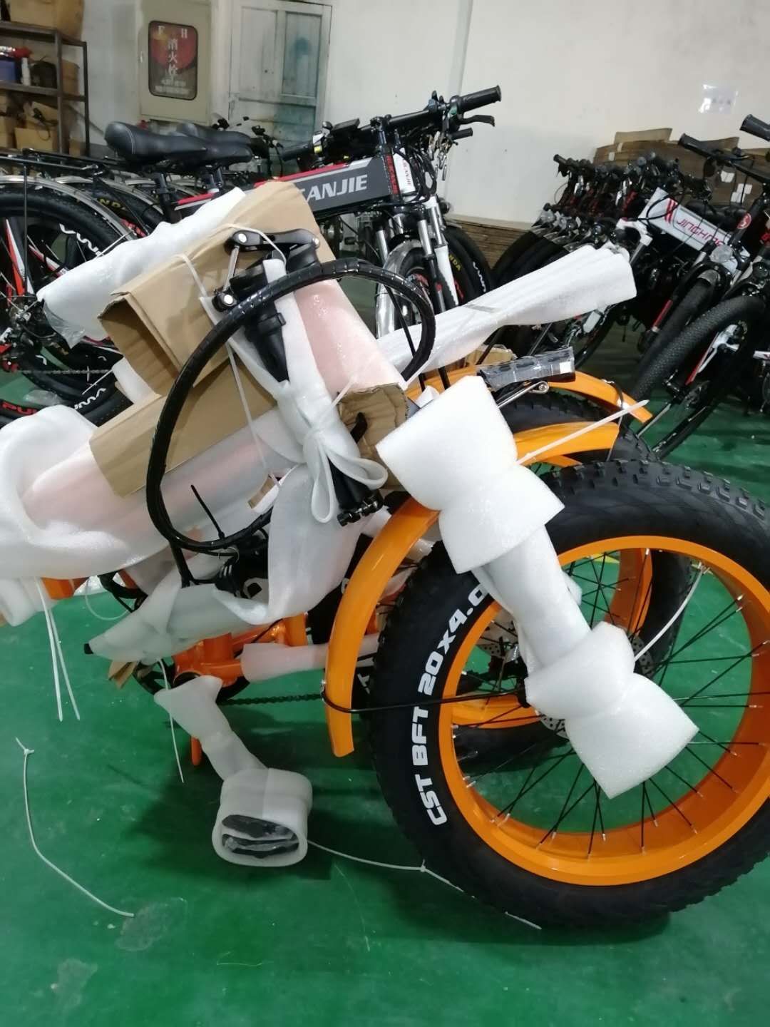 High Torque Folding Electric Fat Tire Bike 500W With 20 Inch LCD Display