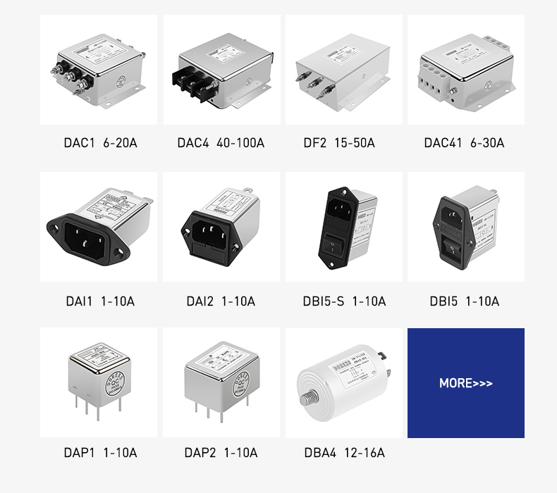 DAA2 220V 1A-10A Single Phase Line AC EMI Noise Filter