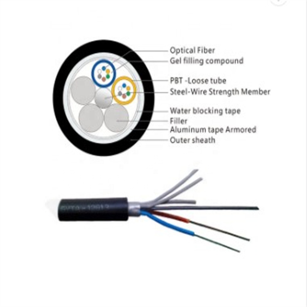 Hot sale GYTS 48 core multi-mode armored submarine fiber optic cable price per meters