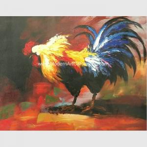  Decorative Palette Knife Animal Oil Painting Hand Painted Cock Canvas Art Painting Manufactures