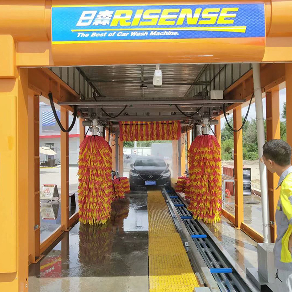 9 Brushes Full Automatic Car Wash Tunnel With Dryer Output Power 1500W