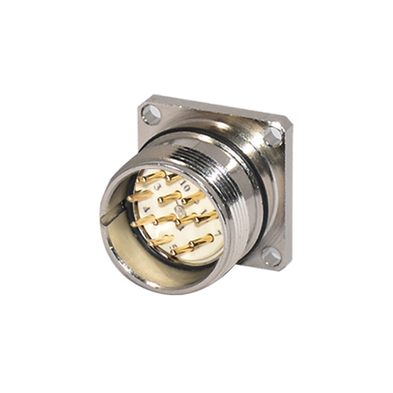 Shielded IP67 Panel Mount Connector , M23 12 Pin Female Connector Assembly To Male