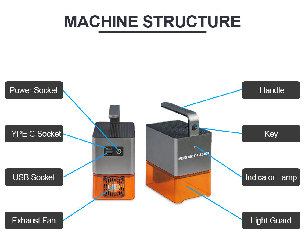 Handheld Bluetooth Laser Marking Machine For Wood Bamboo Acrylic Leather Paper
