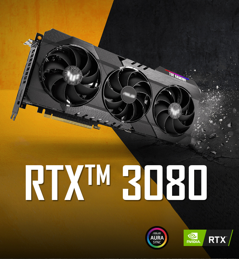 RTX 3080 Miner Graphics Card 10GB GDDR6 320 Bit 2 Fan cooling