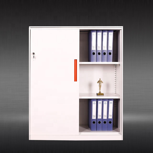 Modern Style Two Door Cabinet Tambour Door Steel Filing Cupboard Cabinet