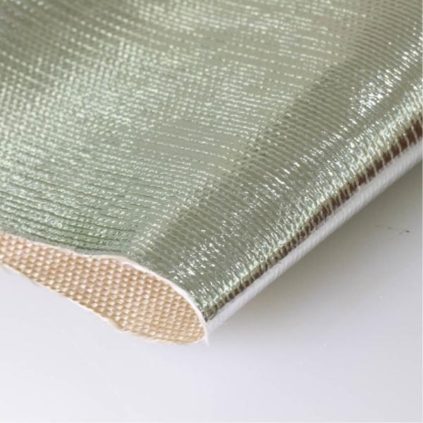 Al-2025 600gsm Aluminized Fiberglass Fabric , Glass Fiber Cloth With Aluminized