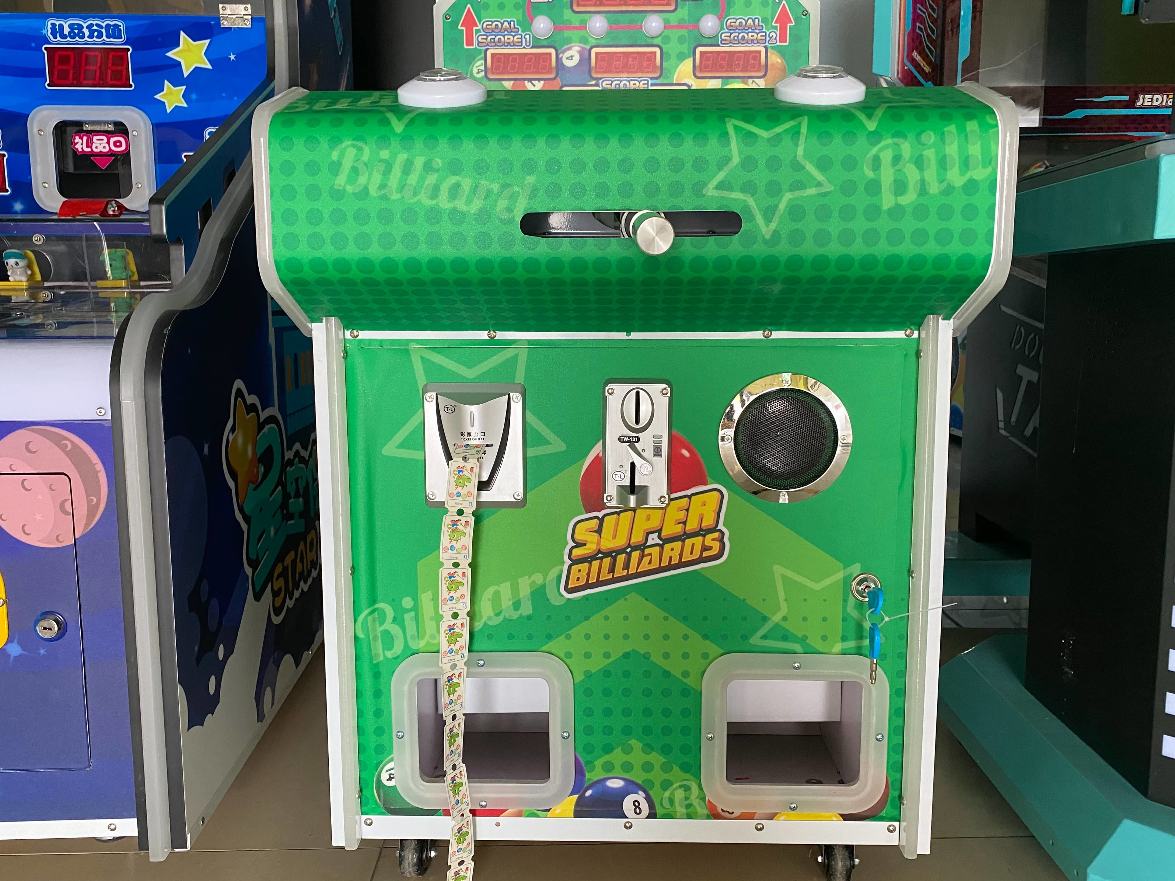 Super Billiards Arcade Lottery Coin Operated Playfun Ticket Redemption Ball Shooting Game Machine