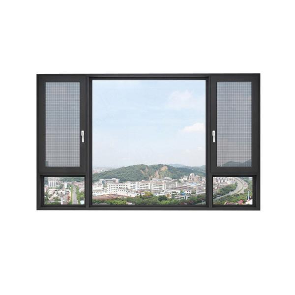 Horizontal Opening Pattern Modern Style Waterproof Aluminum Frame Glass Casement