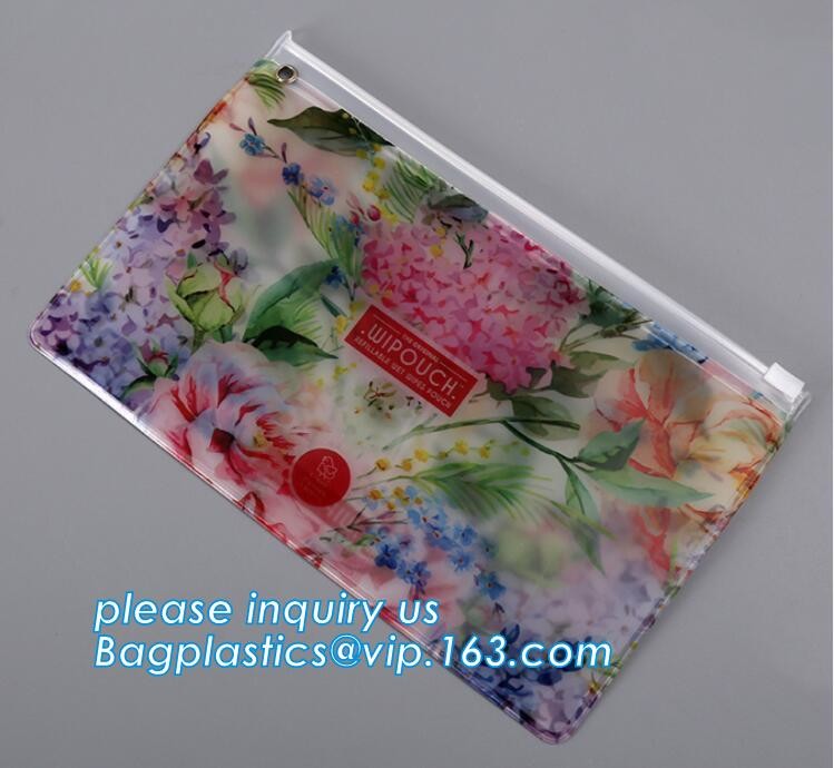 Plastic Bag OEM Custom PVC Loop Handle Image Printed Plastic Shopping Bag,Promotional Clear Waterproof Plastic Cosmetic