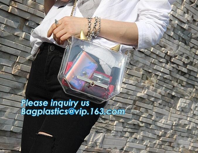 handle bag with long shoulder strap waterproof clear pvc tote bag, Handbag Women Big Custom Shoulder Bag, handle shoulde