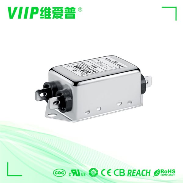 500VDC/100MOHM MIN Input Impedance Single Phase EMI Filter for Frequency Range