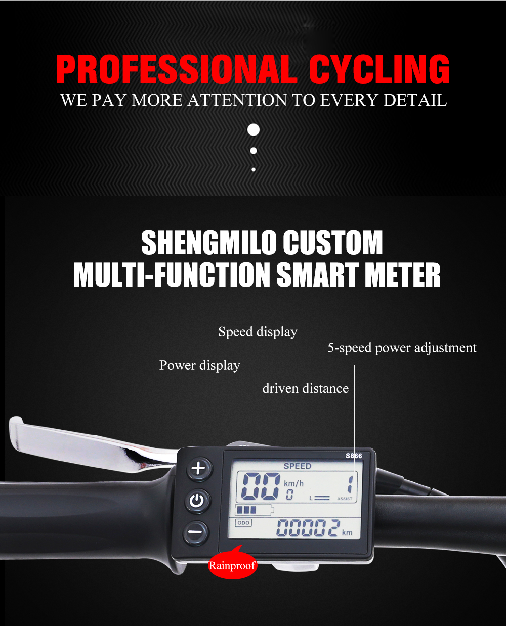 High Torque Folding Electric Fat Tire Bike 500W With 20 Inch LCD Display