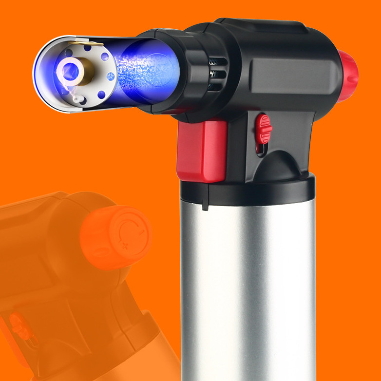 Portable Butane Gas Torch With Adjustable Flame Culinary Cooking Torch