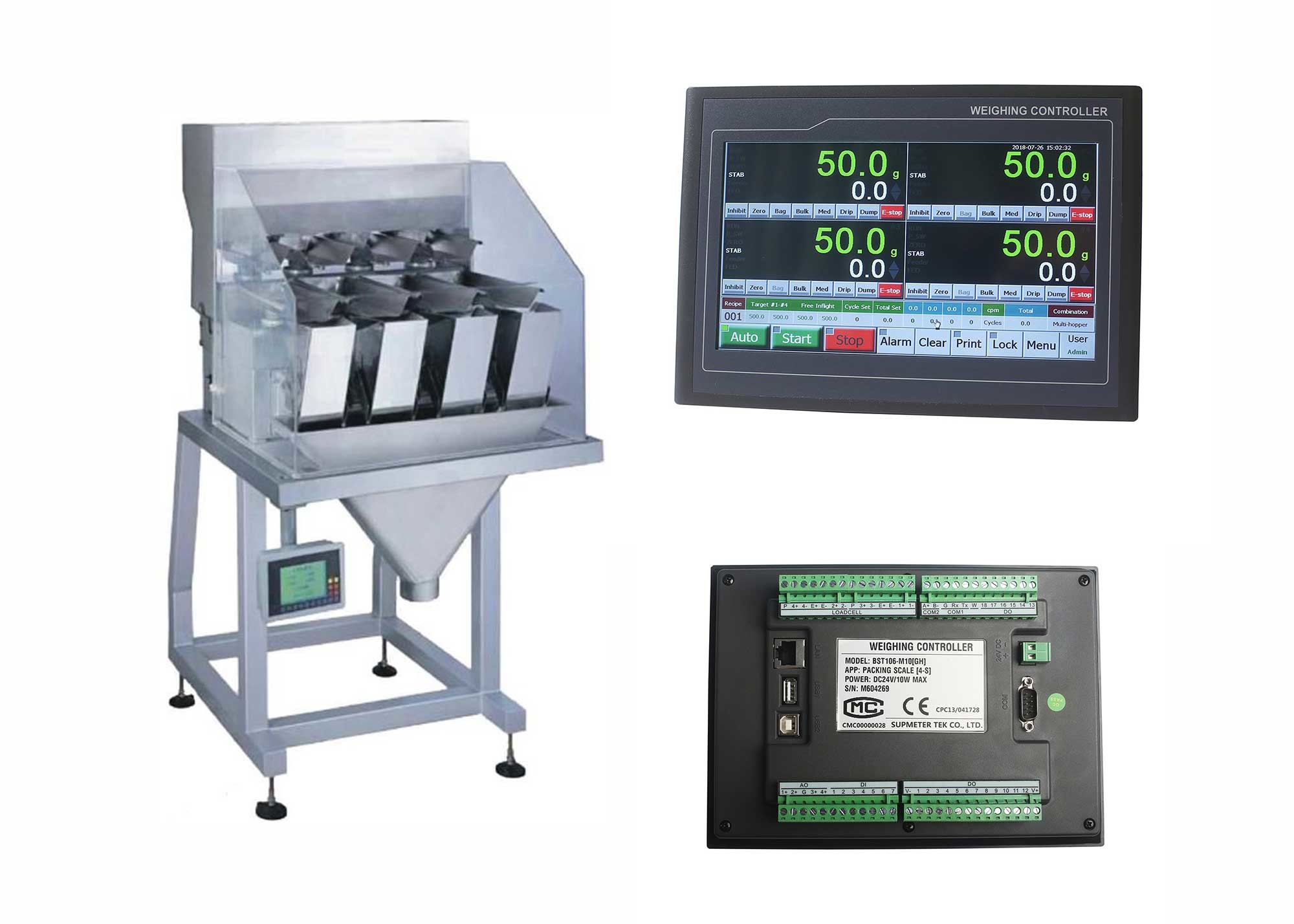  Four Scales Packaging Weight Scale Controller, Weight Indicator For Industrial Weighing Systems Manufactures