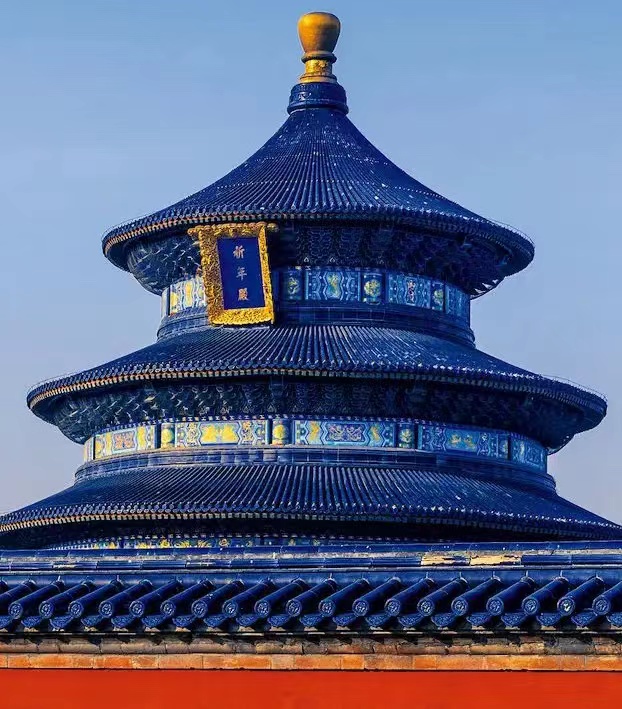 Chinese Design Style Direct Supply of Cobalt Blue Ceramic Roofing Tiles with Traditional Chinese Pagoda Roof Design