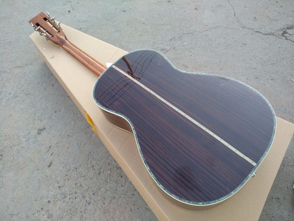 OEM 39 inches acoustic guitar 00 solid spruce parlor acoustic guitar OOO28 body AAA quality guitars