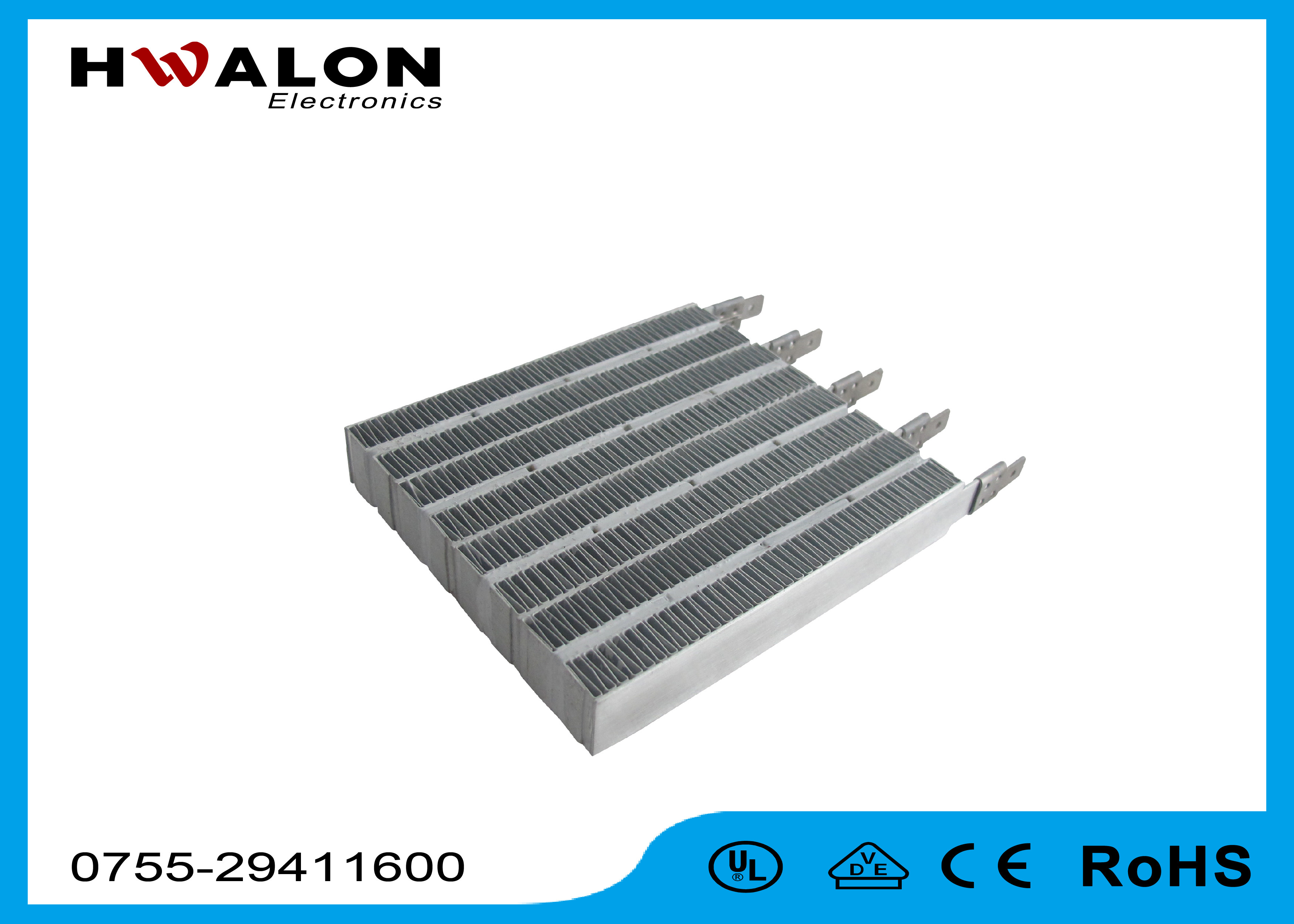 High Precision PTC Air Heater Element For Heating 50℃~280℃ Surface Temperature