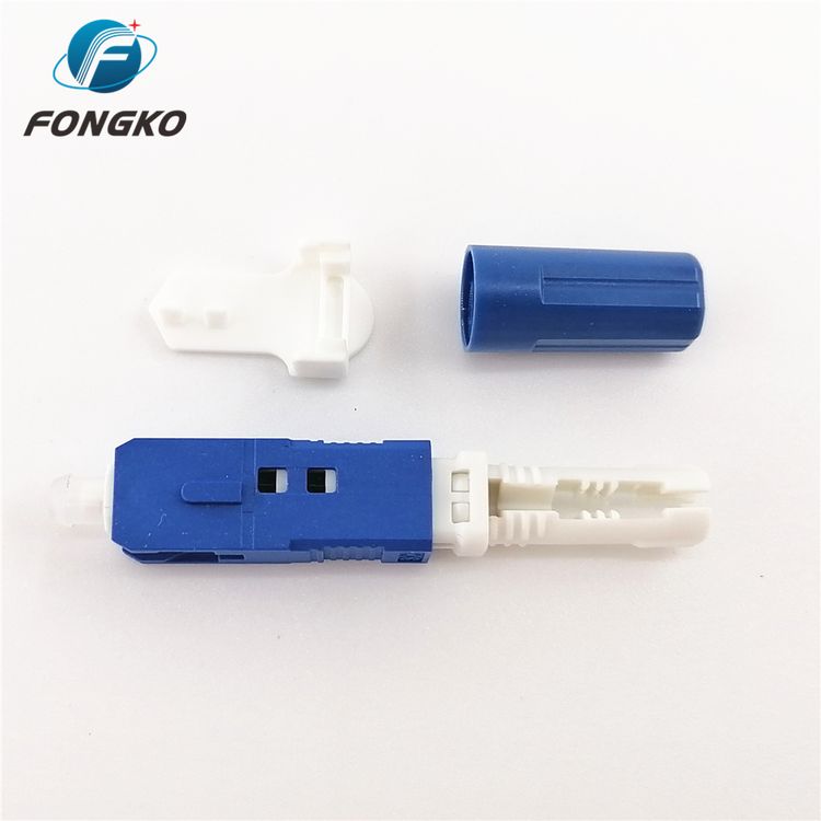 FONGKO Splice SC APC Fast Connector , Hot Melt Fiber Optic Quick Connector