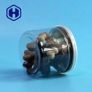 Transparent PET Plastic Can With Easy Open End For Dry Food Sauce And Spices
