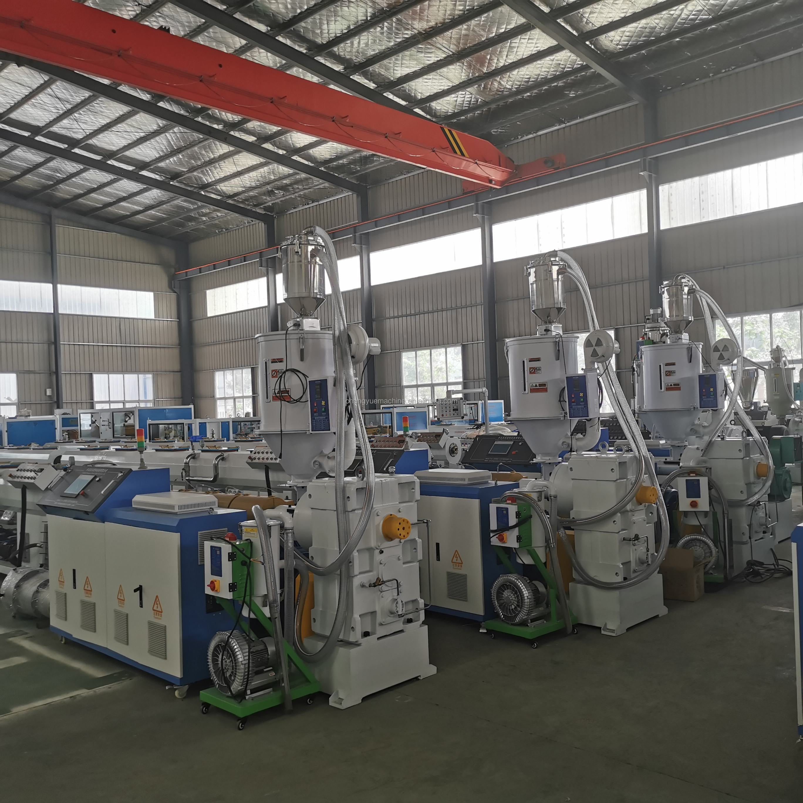 90-315 mm HDPE Water/Gas Supply Pipe Extrusion Line with High Output and 150 kW Power