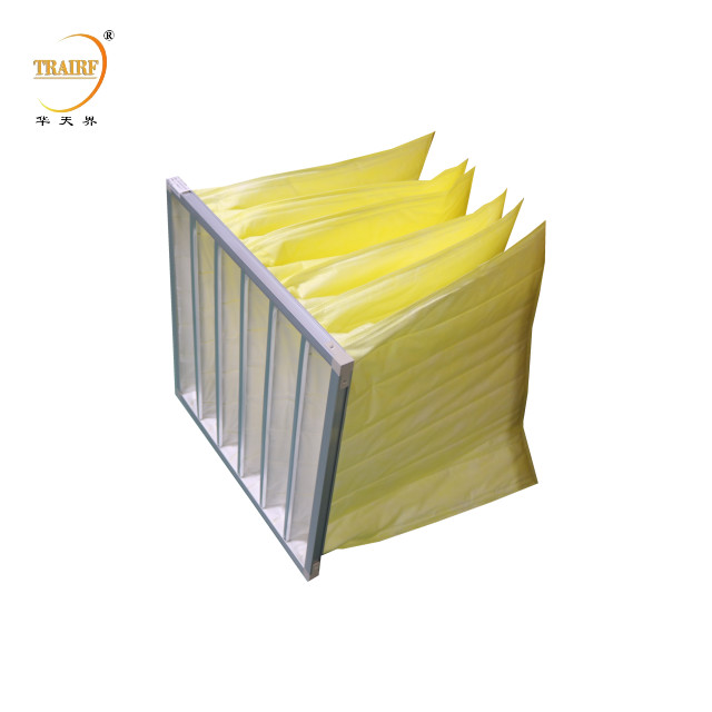 Pocket Synthetic Fiber Industrial Air Filter 6 Pockets Pocket Media