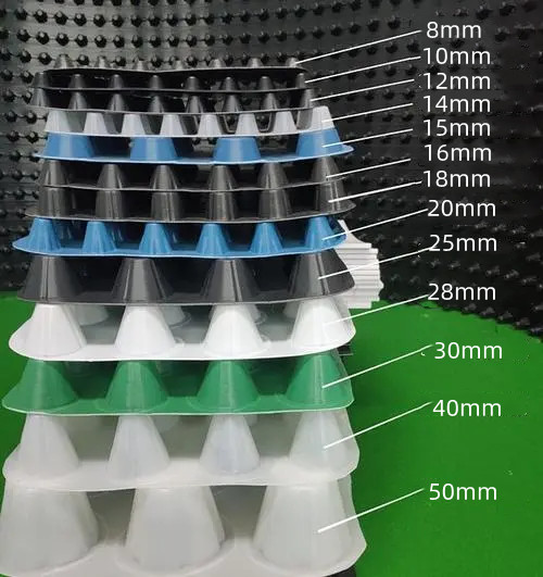 Green Roof HDPE Dimpled Drainage Sheet 2m Length 12-60mm Thickness Earthwork Product
