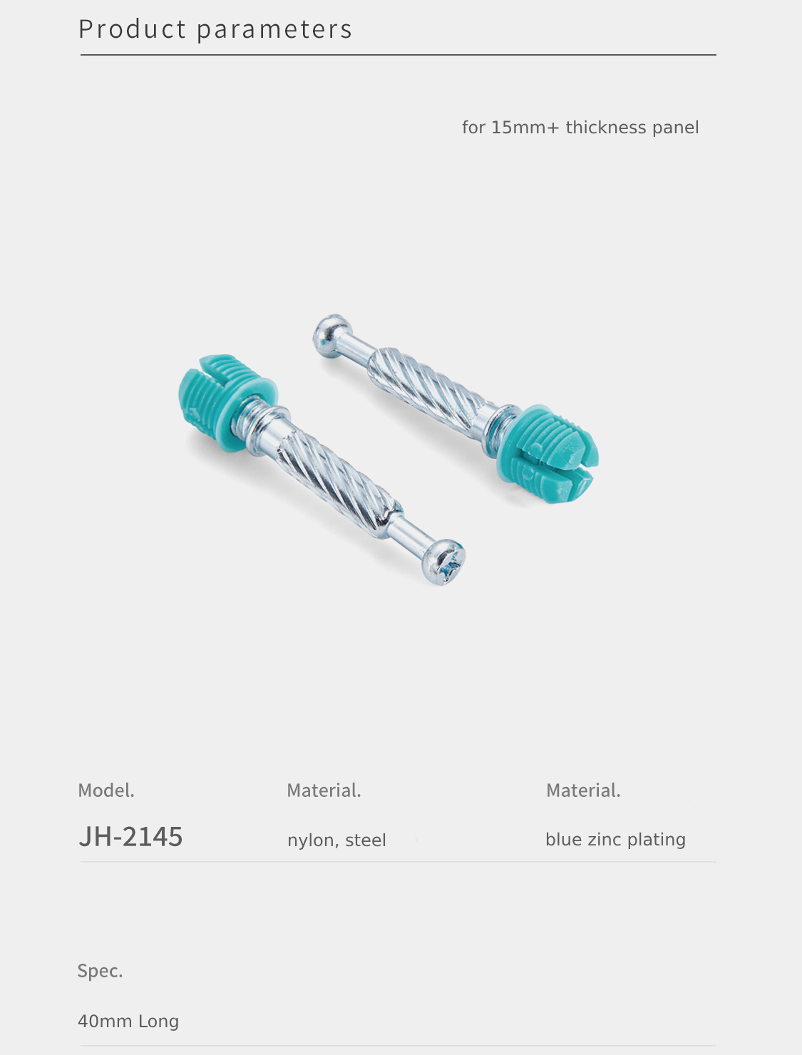 Minifix Spreading Bolts