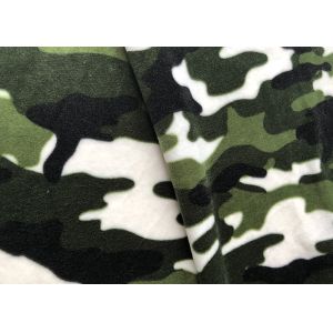 Camouflage Print One Side Brushed 240GSM Soft Plush Fabric
