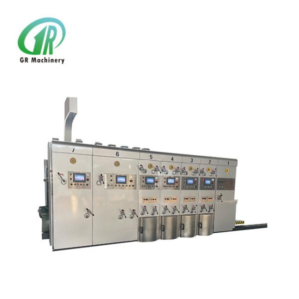 Automated 4 Colours Corrugated Carton Flexo Printing Machine Slotting Die