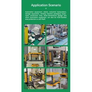 Ultra Thin Safety Light Curtain NPN NC Output 0-3m Sensor Range Light Curtain