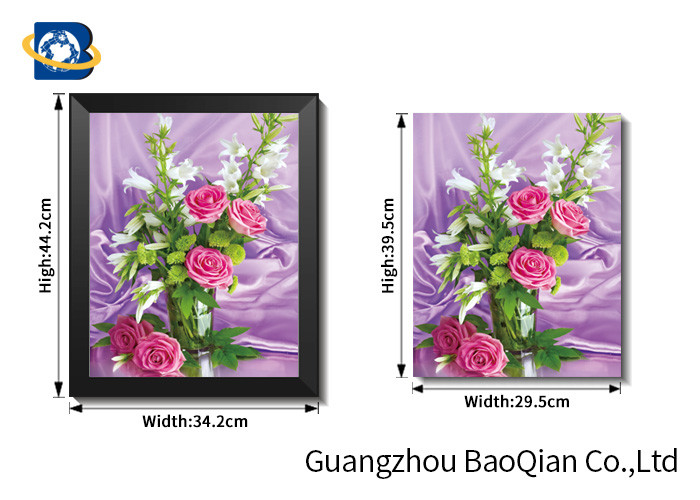 3d Flip Effect Picture With Frame Wall Hanging Of Four Season Tree / Beautiful Flower