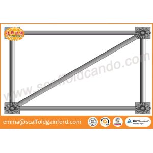 Ring lock horizontal diagonal level diagonal brace for ring lock scaffold system