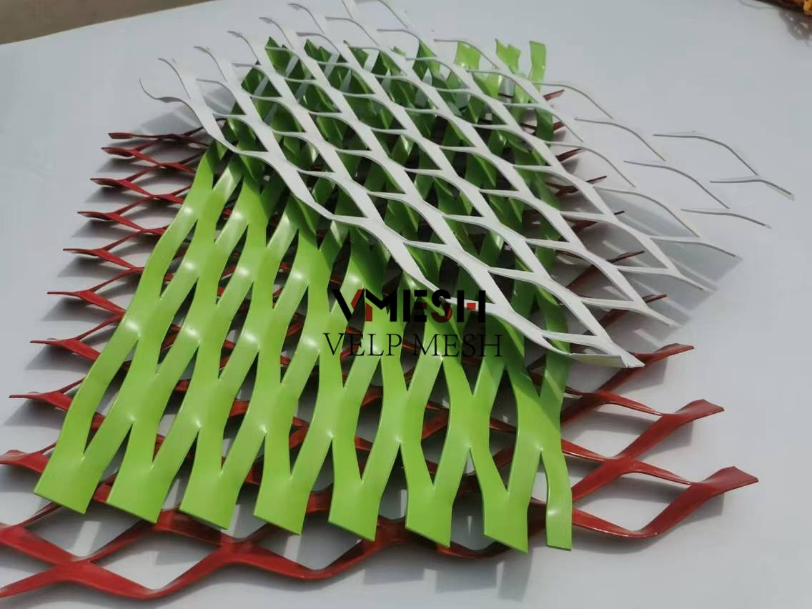 Customized Powder Coating Aluminum Expanded Metal Mesh Ceiling Wall Facaded