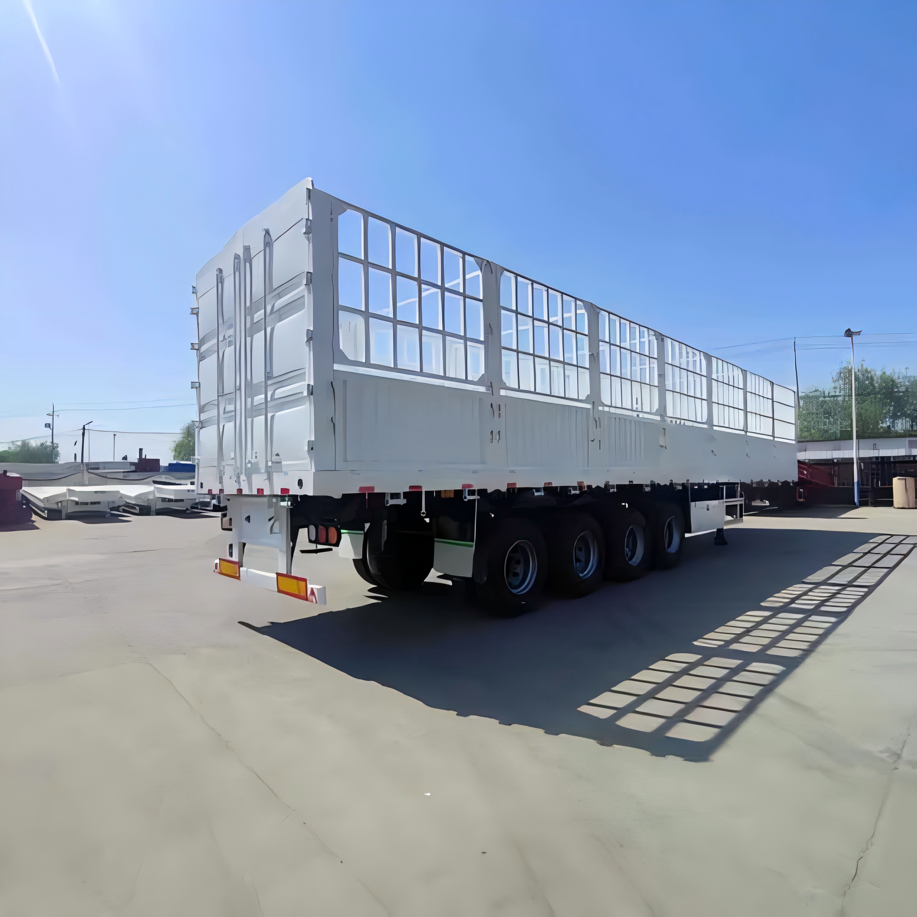 CIMC customized steel to match your perfer color 3/4/5 axle Chinese truck cargo fence trucker semi trailer