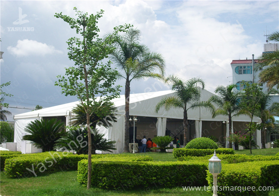20m Wide Big White Trade Show Outdoor Exhibition Tents Aluminum Framed Structure