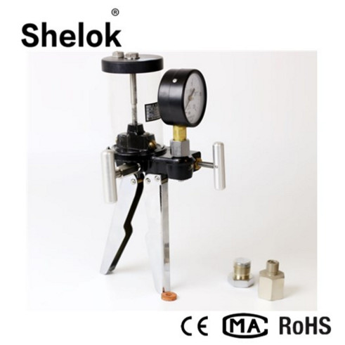 Handheld 1/4NPT 0~1.6MPa air oil hand pump pressure calibrator