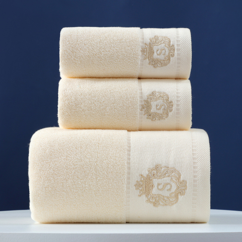 Customized Logo Embroidered Pure Cotton Towel Sets Soft and Absorbent Perfect Gift