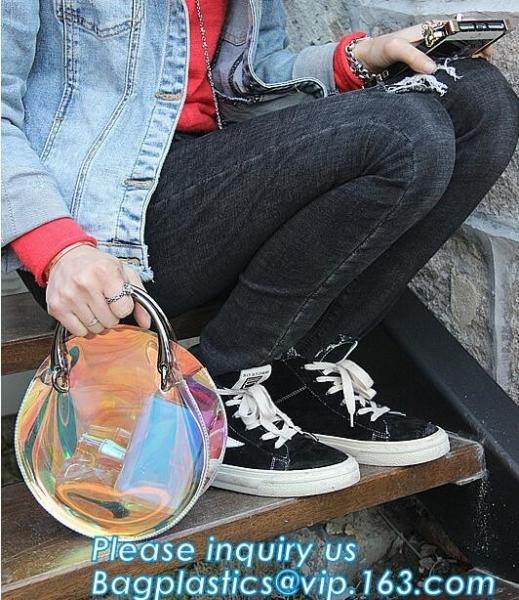 women tote bag transparent pvc handbag, PVC Vinyl Beach Tote Bags Handbag With