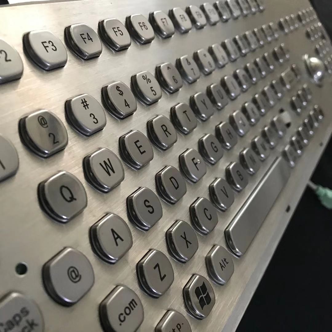 106 Keys Type Waterproof Keyboard , Industrial Grade Metal Computer Keyboard