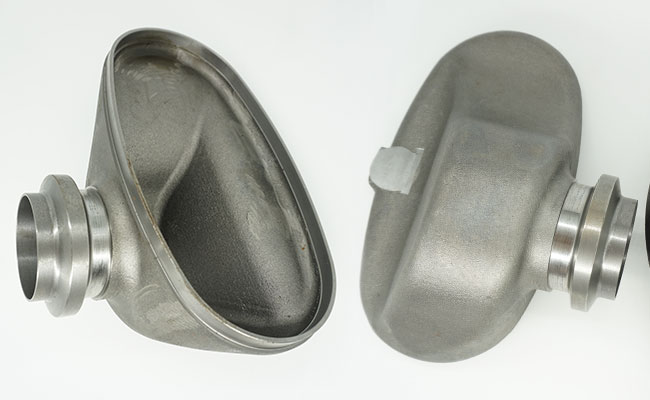Exhaust system sand casting outlet cone