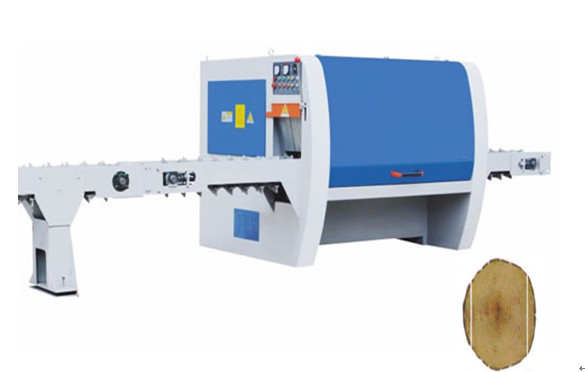 Full Automatic multiple blades rip sawmill Production Line for round logs sawing machines