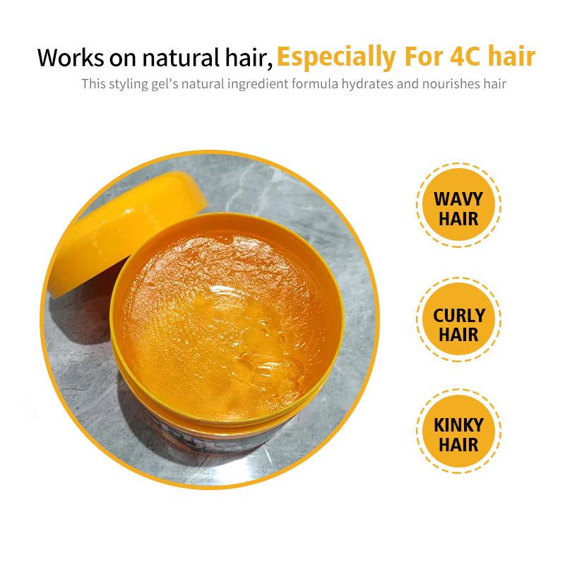 Multi colors customize 4oz hair shine jam Edge Control for All types of African Hair