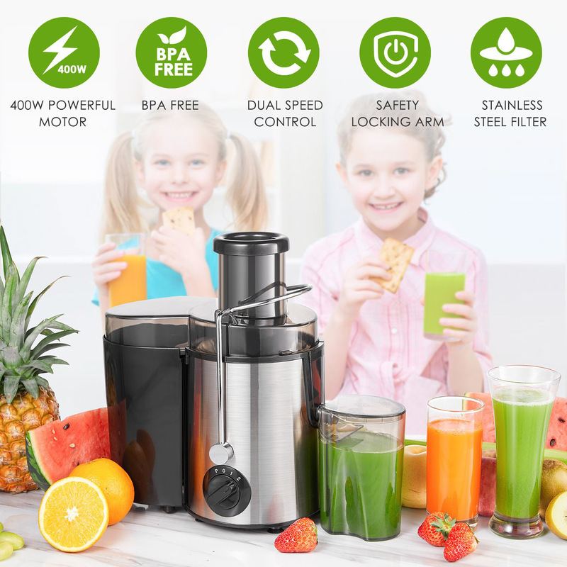 High Yield Electric Centrifugal Juicer Wide Mouth Dual Speed Celery Juice Extractor