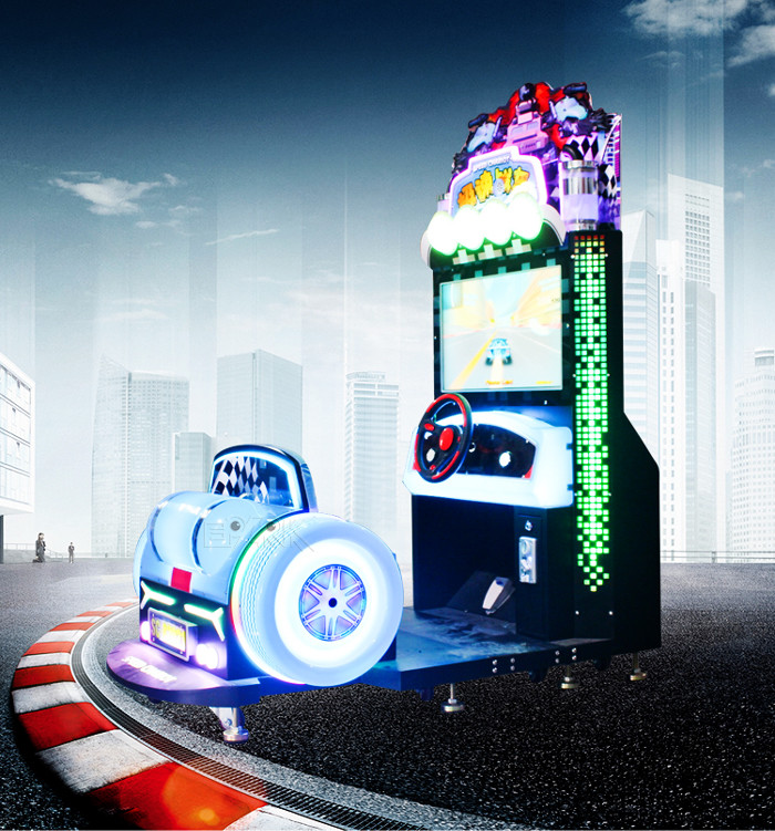 22 Inch Video Driving Car Racing Game Machine For Kids