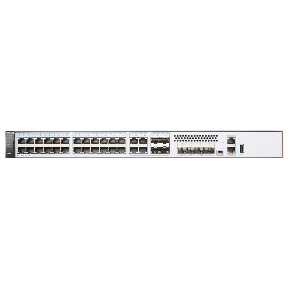 10/100/1000Mbps Transmission Rate S5720 series 28 Ethernet PoE ports Gigabit SFP S5720-36C-EI-DC