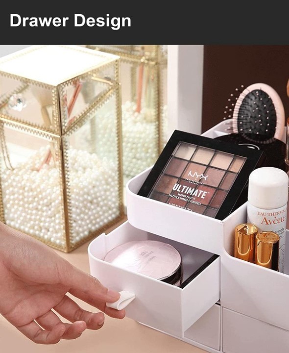 Large Plastic Desktop Lipstick Storage Box Cosmetic Makeup Organiser