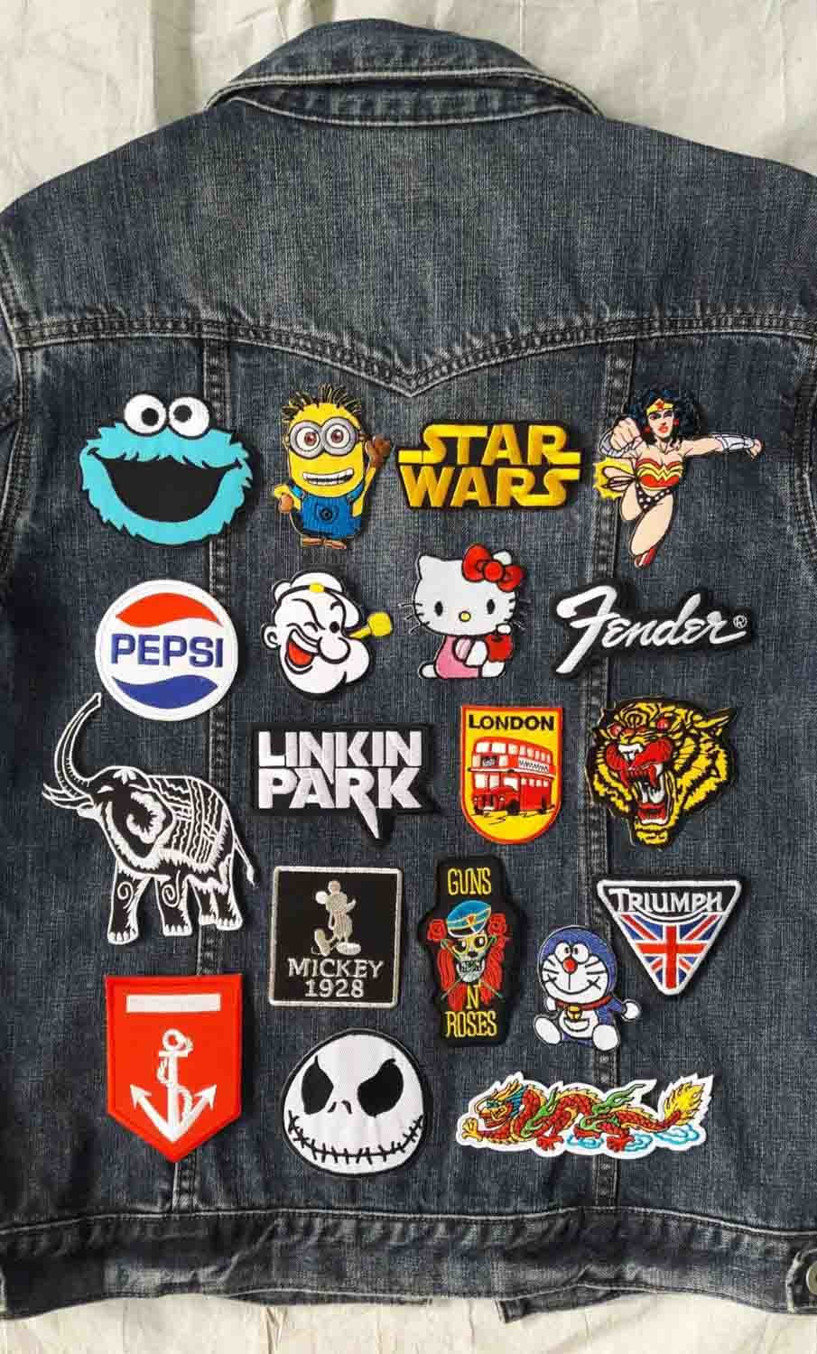 Movie Character Iron On Embroidered Patches For DIY Clothes Jacket